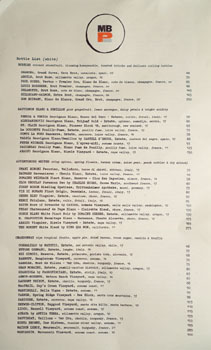 MB Post Wine List