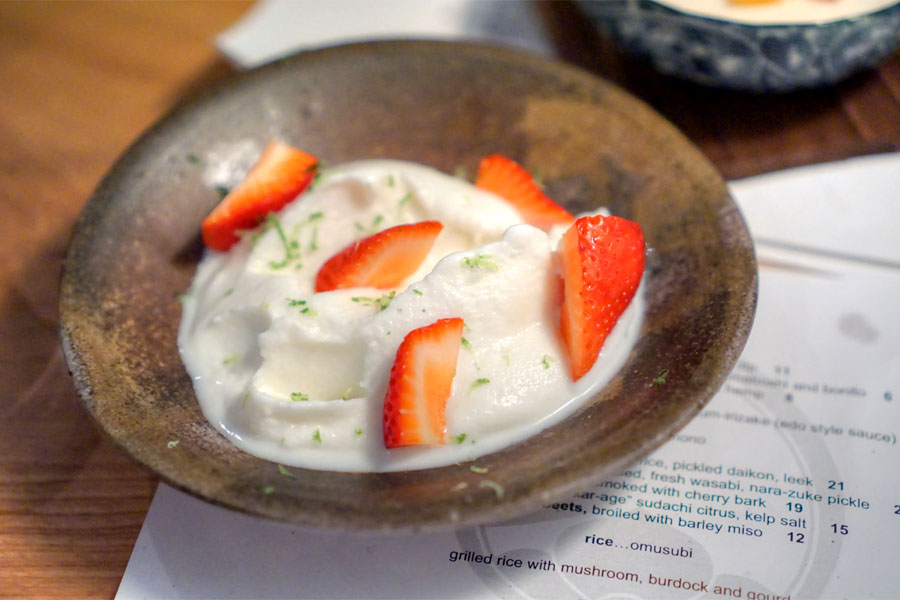 koji (r)ice cream, strawberry & elderflower