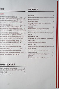 The Cannibal Draft Beer & Cocktail List