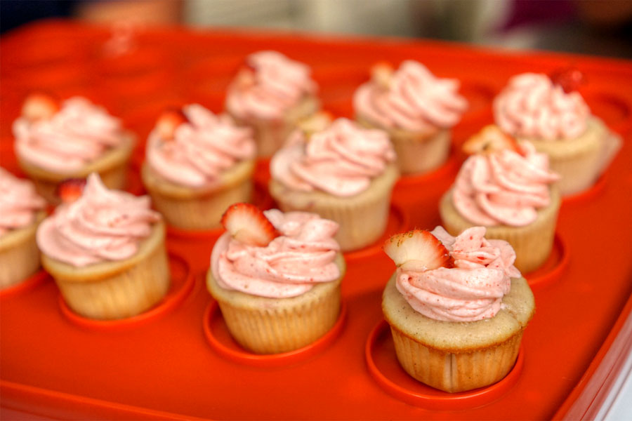 Strawberry Mini Cupcakes