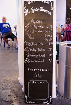 The Oyster Gourmet Menu