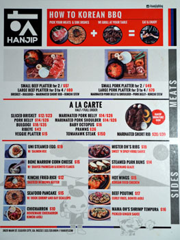 Hanjip Menu