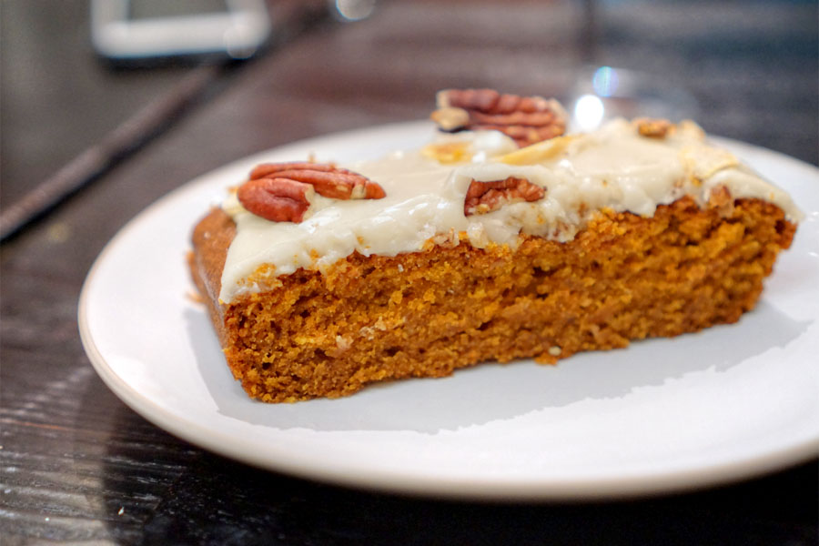 Carrot cake with burnt orange