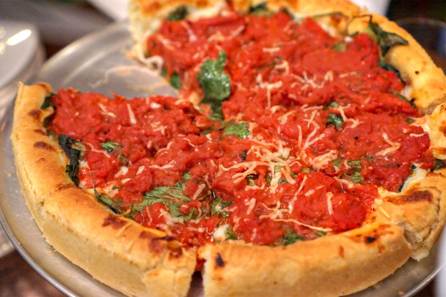 Large California Veggie Deep Dish Pizza