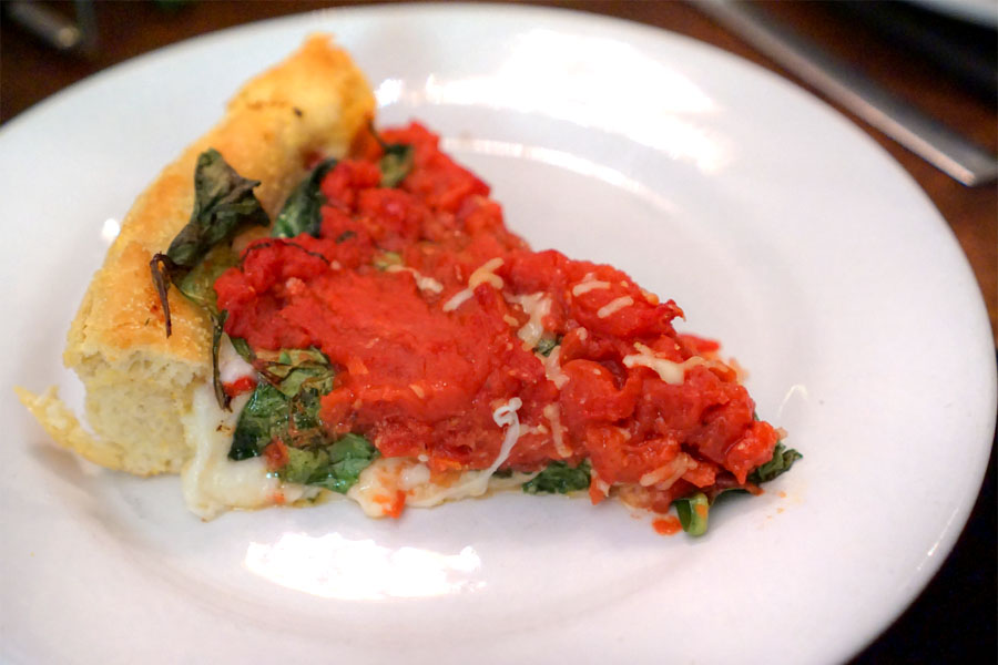 Large California Veggie Deep Dish Pizza (Slice)