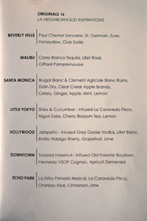 71Above Cocktail List: Originals