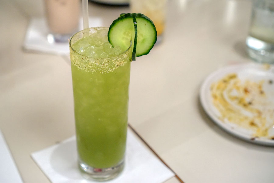 Agua Fresca - cucumber, mint, green apple, salted kaffir rim