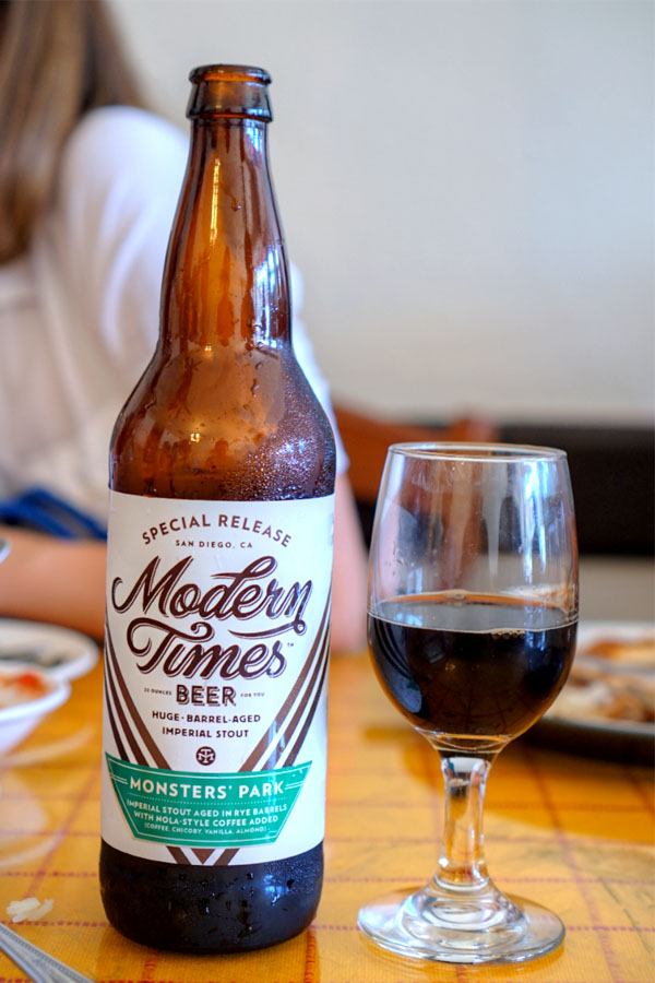 2016 Modern Times Monsters' Park Aged in Rye Barrels with NOLA-Style Coffee