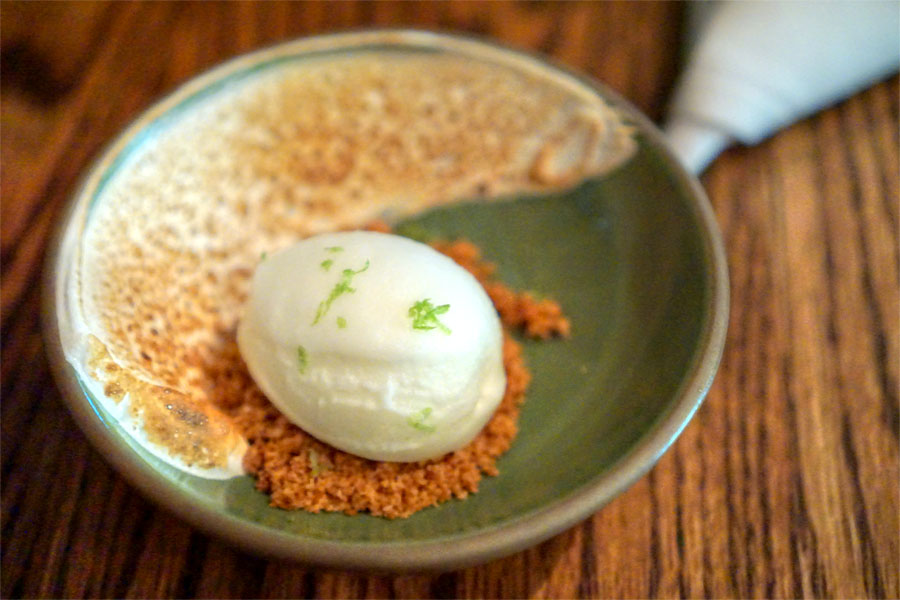 Frozen Lime Yogurt, Graham Crumble, Toasted Meringue