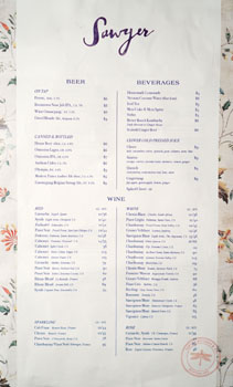 Sawyer Beer & Wine List