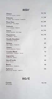 Kettle Black Wine List: Red & Rosé