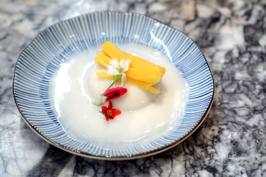 lemongrass coconut panna cotta