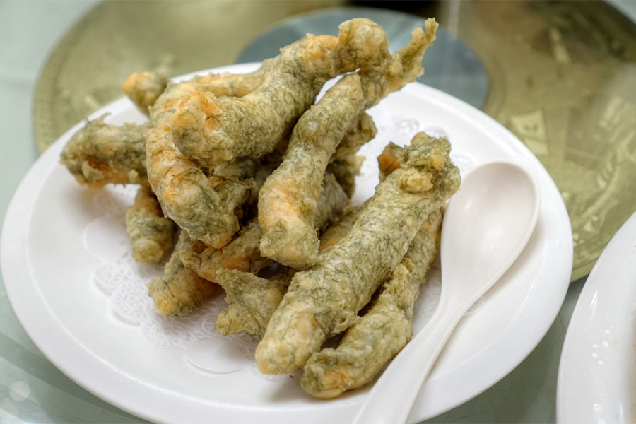 Fried Sea Weed and Yellow Croaker