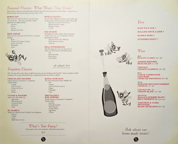 Birds & Bees Menu