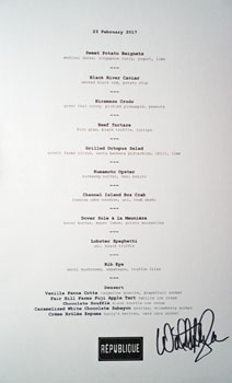 Republique Tasting Menu