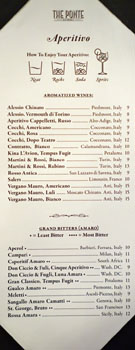 The Ponte Aperitivo List