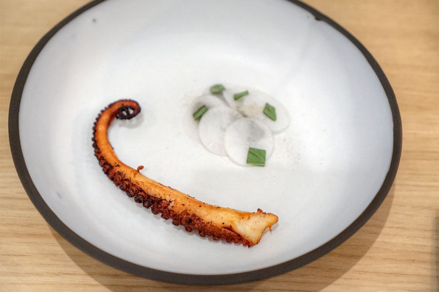 Octopus, Chili, Basil