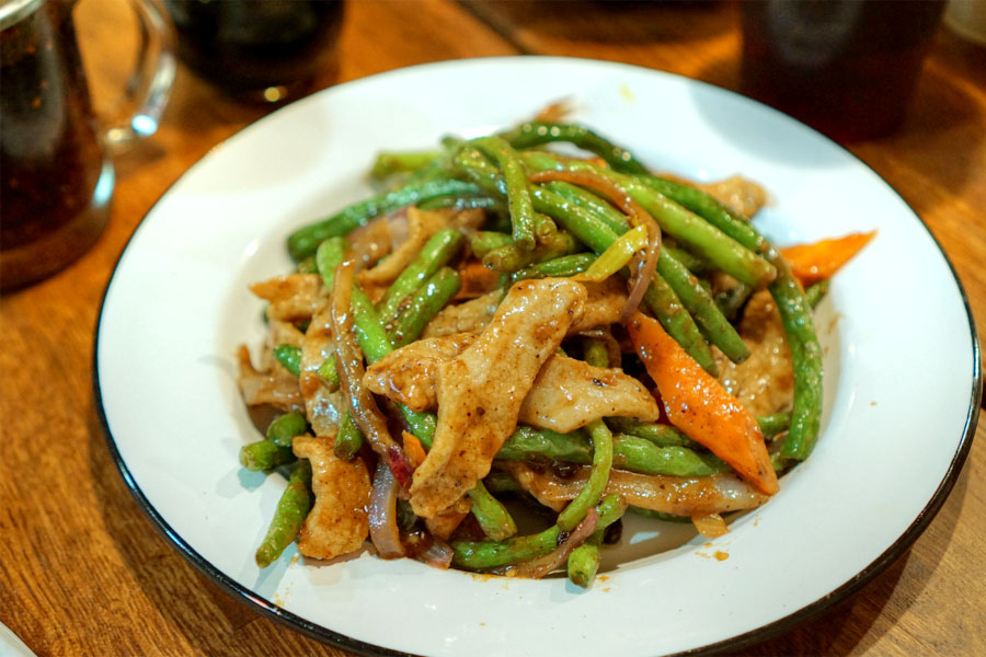 Pork Jowl String Beans with Black Bean Sauce