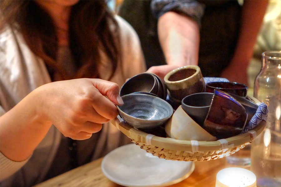 sake cup selection