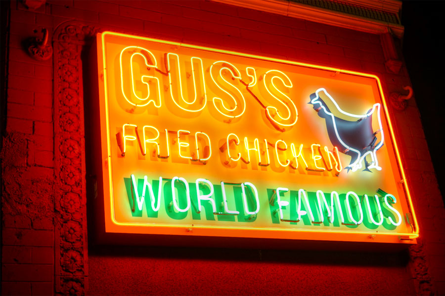 Gus's World Famous Fried Chicken Sign