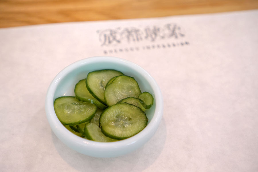 Two Side Dishes - Marinated Cucumber