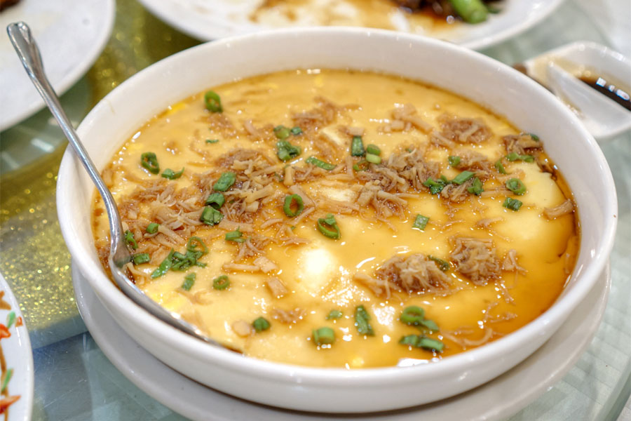 Steamed Egg Custard with Dried Scallop