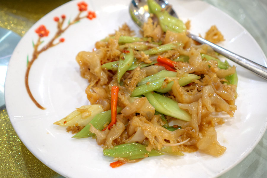 Stewed Jelly Fish with XO Sauce