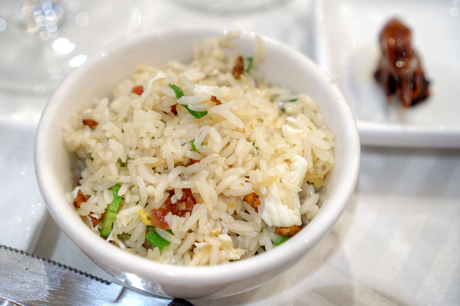 Fried Rice with Egg White, Preserved Meat, Dried Scallop and Preserved Radish