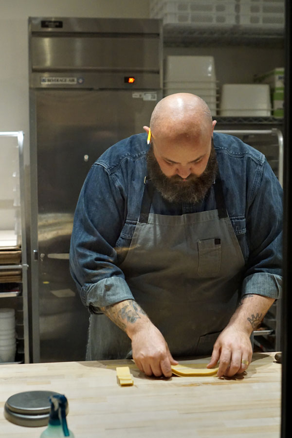 Evan Funke in the Pasta Lab