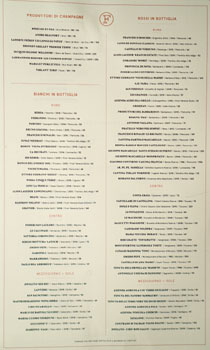 Felix Wine List