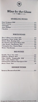 Mama Lion Wines by the Glass List