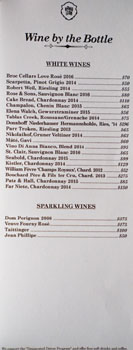 Mama Lion Wine List: White, Sparkling