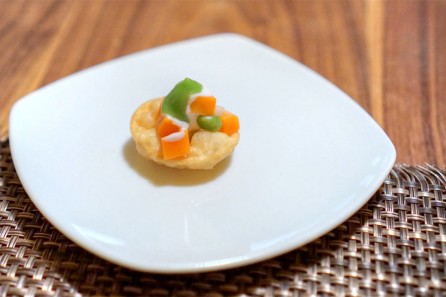 Pea and Carrot Salad en Croute