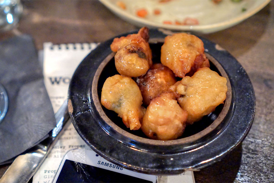 Honey Fried Olive Stuffed Olives