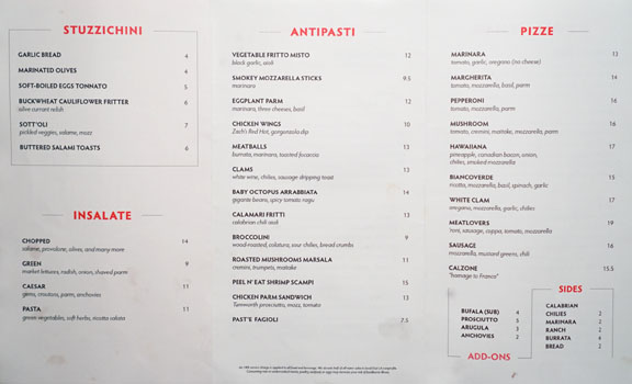 Cosa Buona Menu