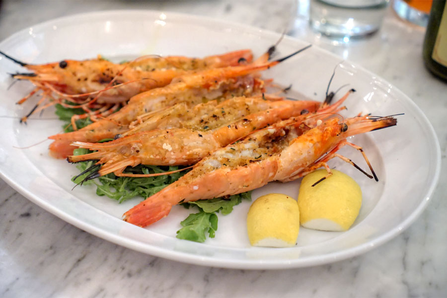 Grilled Santa Barbara Spot Prawns