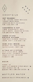 Rossoblu Cocktail & Beer List