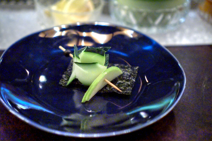 Nori Apple Cucumber Skewer