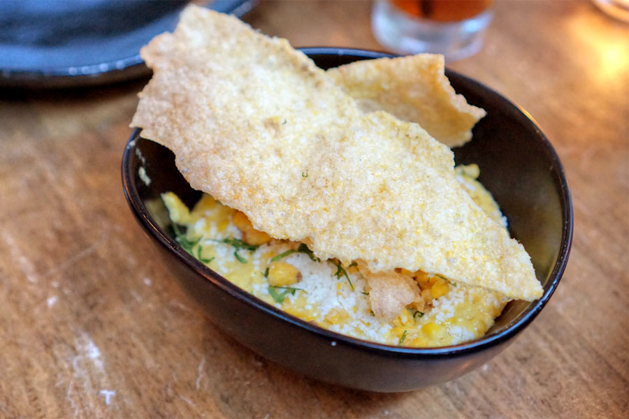 Street corn, cool ranch 'foritos', cotija cheese