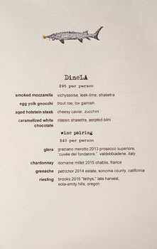 Ink DineLA Menu