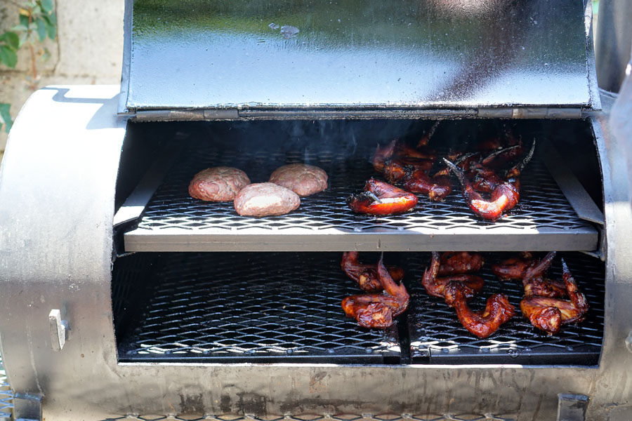 Meat in the Smoker