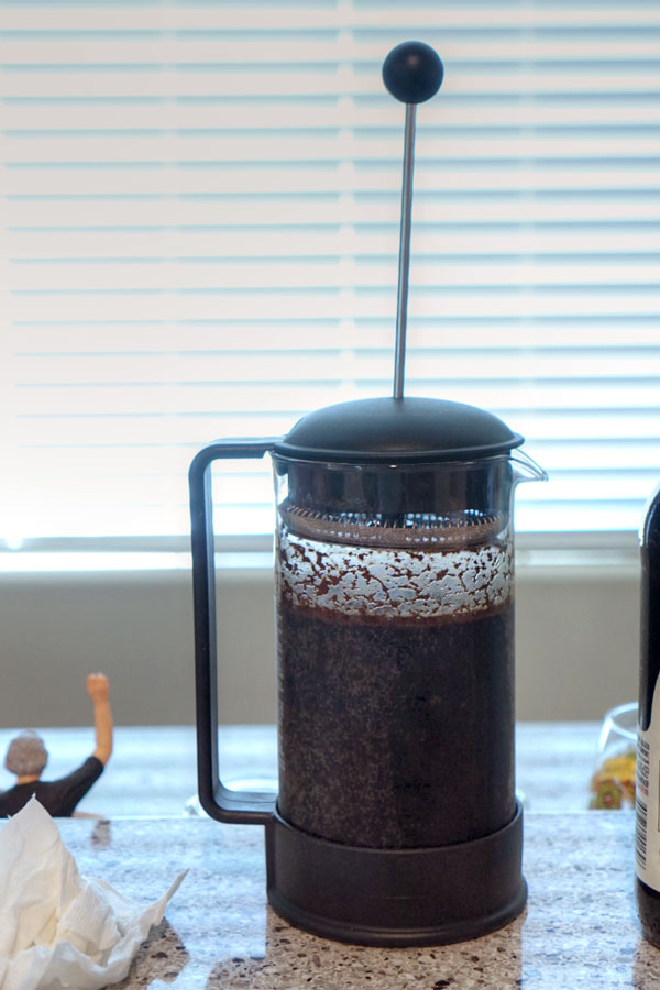 Parabola with French Press Coffee