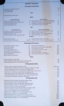 Le Petit Wine List: Wines by the Glass, Champagne & Prosecco, Rosé, Unforgettable White, Unforgettable Red