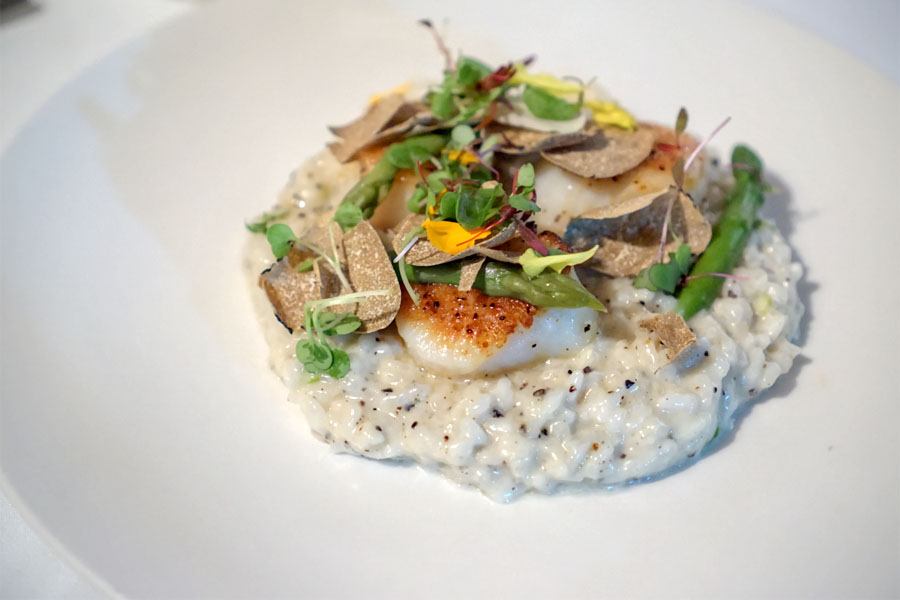 Maine Scallop Risotto and Black Italian Truffle