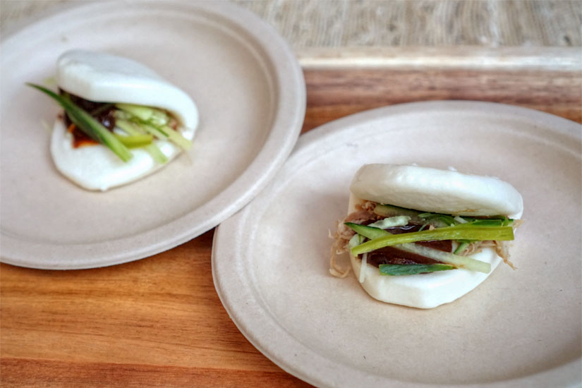 Orange Braised Duck Wraps with Savoy Cabbage and Plum Sauce