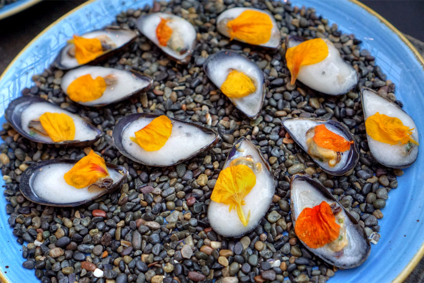 Pickled Mussels in Black Garlic Vinegar