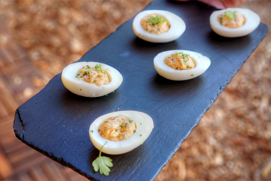 Crab Deviled Eggs