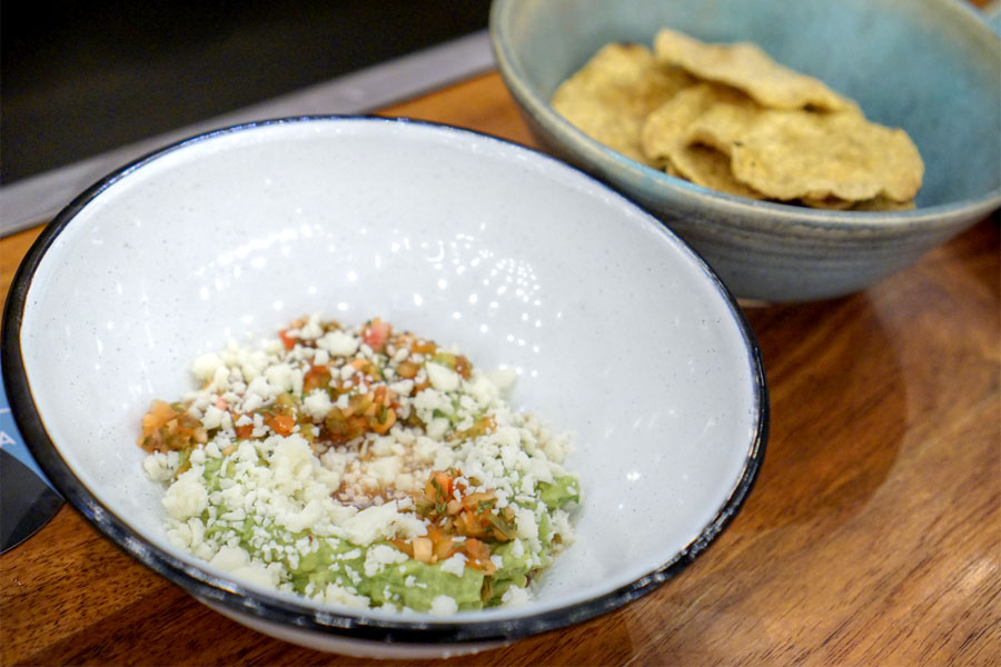 fresh guacamole, pico de gallo, cotija, chips