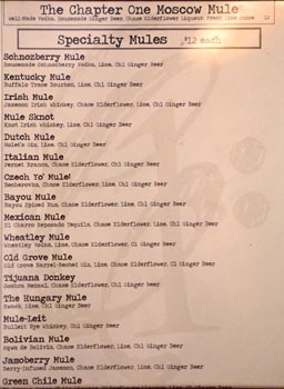 Chapter One Specialty Mules List