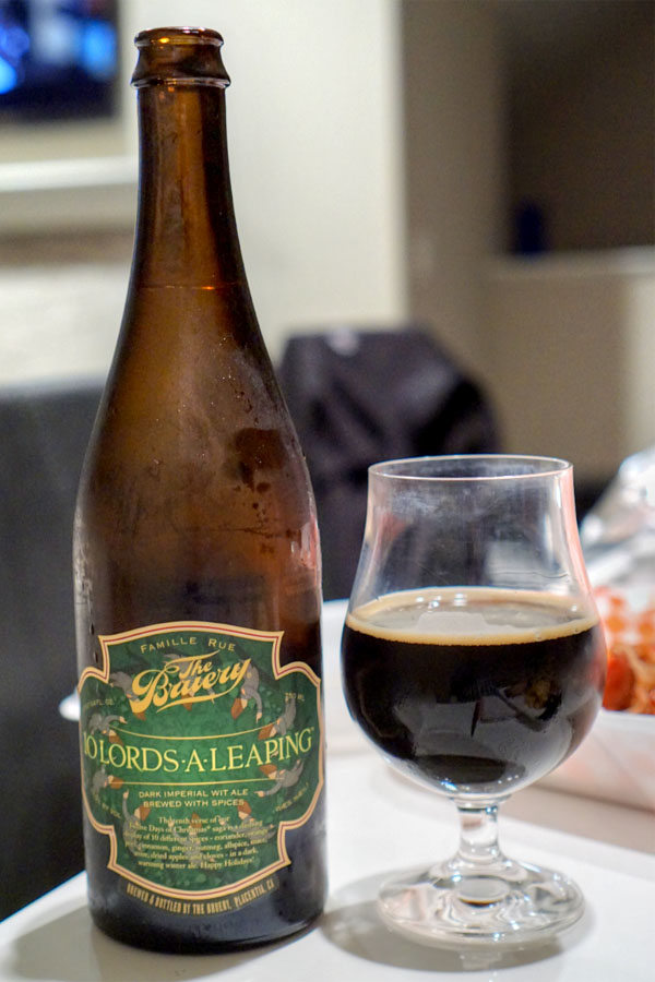 2017 The Bruery 10 Lords-A-Leaping